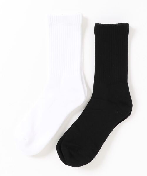 417 EDIFICE(フォーワンセブンエディフィス)の「【2点セット】essential sox ES-01 / エッセンシャル2パックソックス(ソックス/靴下・メンズ・ホワイト/チャコールグレー/ブラック/ベージュ/ネイビー/ピンク/イエロー/ブルー/グリーン/ブラック系その他/チョコ・FREE)」の2枚目の写真