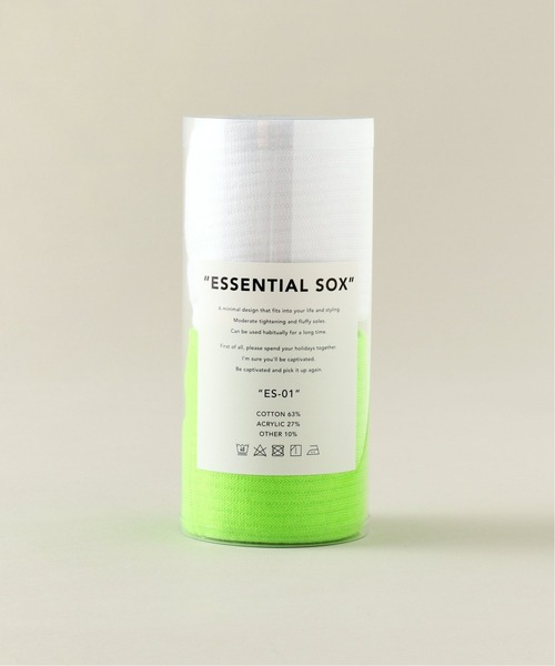 417 EDIFICE(フォーワンセブンエディフィス)の「【2点セット】essential sox ES-01 / エッセンシャル2パックソックス(ソックス/靴下・メンズ・ホワイト/チャコールグレー/ブラック/ベージュ/ネイビー/ピンク/イエロー/ブルー/グリーン/ブラック系その他/チョコ・FREE)」の12枚目の写真