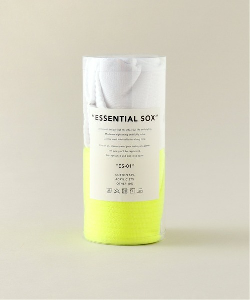 417 EDIFICE(フォーワンセブンエディフィス)の「【2点セット】essential sox ES-01 / エッセンシャル2パックソックス(ソックス/靴下・メンズ・ホワイト/チャコールグレー/ブラック/ベージュ/ネイビー/ピンク/イエロー/ブルー/グリーン/ブラック系その他/チョコ・FREE)」の21枚目の写真