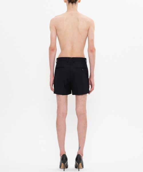 DRESSEDUNDRESSED（ドレスドアンドレスド）の「Pinstripe Slit Shorts（スラックス・メンズ・ネイビー・1/2/4）」の3枚目の写真