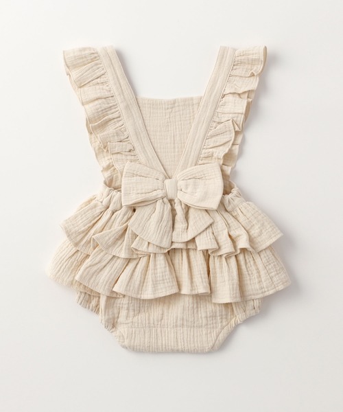 D.fesense（ディーフェセンス）の「ベビーフリルサロペット（サロペット/オーバーオール・キッズ・ミント/ラベンダー/アイボリー・80ｃｍ/70cm）」の8枚目の写真