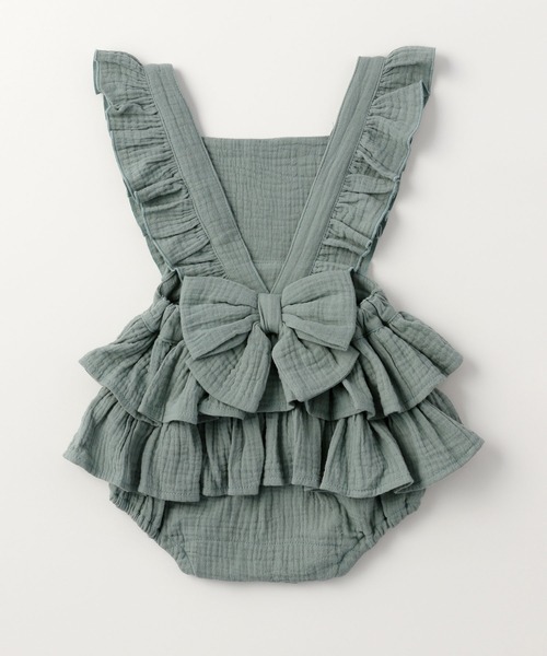 D.fesense（ディーフェセンス）の「ベビーフリルサロペット（サロペット/オーバーオール・キッズ・ミント/ラベンダー/アイボリー・80ｃｍ/70cm）」の5枚目の写真