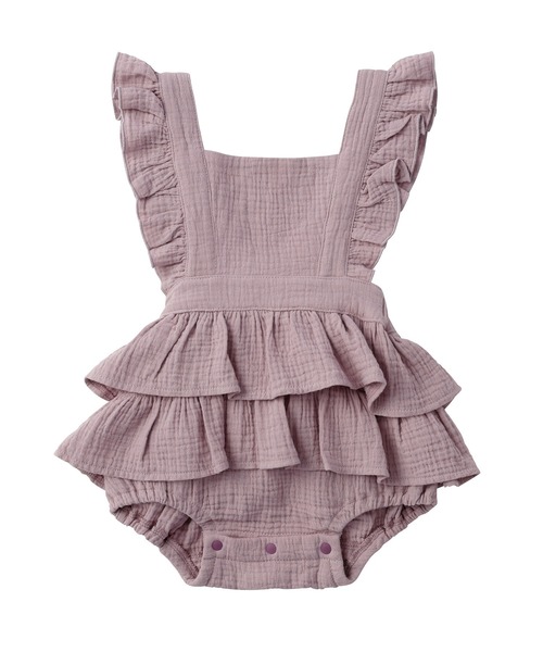 D.fesense（ディーフェセンス）の「ベビーフリルサロペット（サロペット/オーバーオール・キッズ・ミント/ラベンダー/アイボリー・80ｃｍ/70cm）」の4枚目の写真