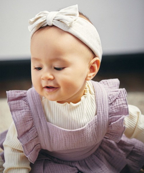 D.fesense（ディーフェセンス）の「ベビーフリルサロペット（サロペット/オーバーオール・キッズ・ミント/ラベンダー/アイボリー・80ｃｍ/70cm）」の9枚目の写真