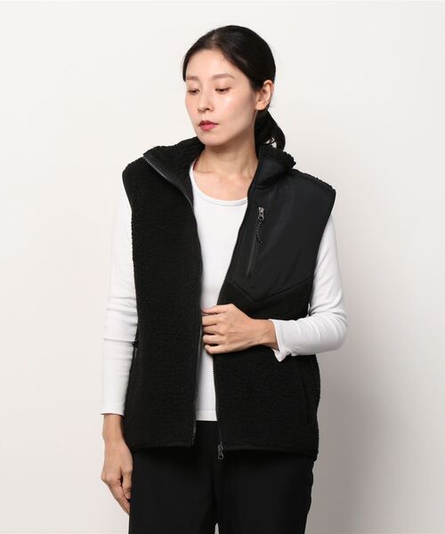 PENDLETON(ペンドルトン)の「PENDLETON/ペンドルトン ボア スタンド ベスト BOA STAND VEST(ベスト・レディース・アイボリー/キャメル/ブラック・S)」の6枚目の写真