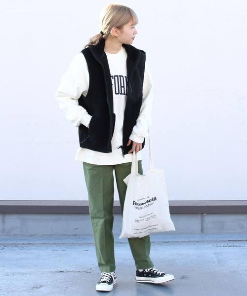 PENDLETON(ペンドルトン)の「PENDLETON/ペンドルトン ボア スタンド ベスト BOA STAND VEST(ベスト・レディース・アイボリー/キャメル/ブラック・S)」の14枚目の写真