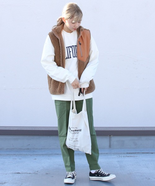 PENDLETON(ペンドルトン)の「PENDLETON/ペンドルトン ボア スタンド ベスト BOA STAND VEST(ベスト・レディース・アイボリー/キャメル/ブラック・S)」の10枚目の写真