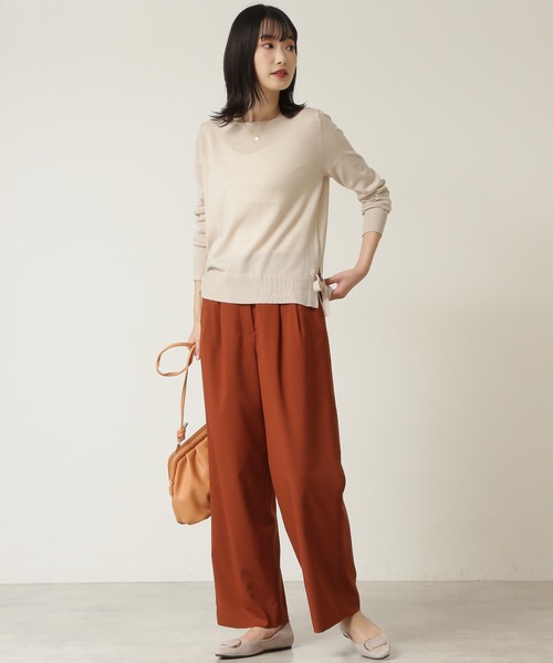 NATURAL BEAUTY BASIC（ナチュラルビューティーベーシック）の「ソフトタック2WAYクラッチ（クラッチバッグ・レディース・ベージュ/オレンジ・ﾌﾘ-）」の9枚目の写真