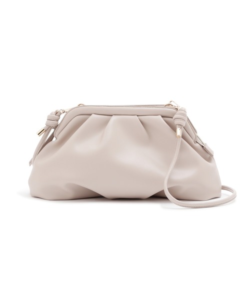 NATURAL BEAUTY BASIC（ナチュラルビューティーベーシック）の「ソフトタック2WAYクラッチ（クラッチバッグ・レディース・ベージュ/オレンジ・ﾌﾘ-）」の8枚目の写真