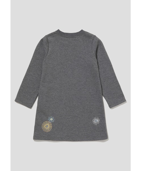 Design Tshirts Store graniph（デザイン　ティーシャツ　ストア　グラニフ）の「ブルームインザガーデン｜キッズエンブロイダリーワンピース（ワンピース・キッズ・グレー系その他2・130/110）」の9枚目の写真