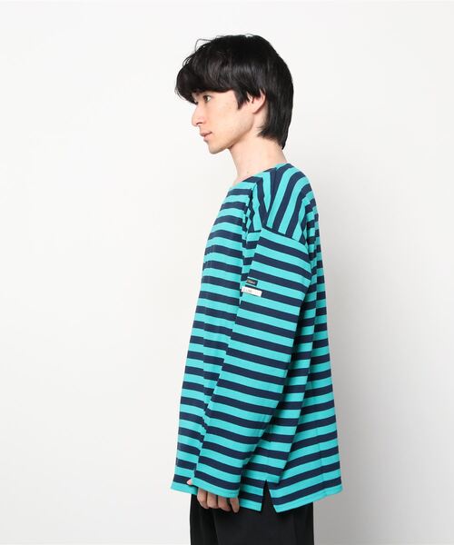 CAL O LINE（キャルオーライン）の「Le Minor × CAL O LINE / ルミノワ×キャルオーライン　Le Minor BRETON MARINE　CLW-210（Tシャツ/カットソー・メンズ・ネイビー/イエロー・6）」の8枚目の写真