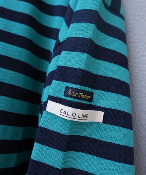 CAL O LINE（キャルオーライン）の「Le Minor × CAL O LINE / ルミノワ×キャルオーライン　Le Minor BRETON MARINE　CLW-210（Tシャツ/カットソー・メンズ・ネイビー/イエロー・6）」の5枚目の写真
