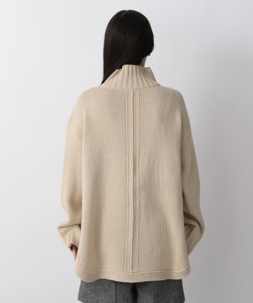 LOWRYS FARM(ローリーズファーム)の「ハイネックラウンドテールニット 259497(ニット/セーター・レディース・ブラック/ブラウン/アイボリー/レッド・FREE)」の7枚目の写真
