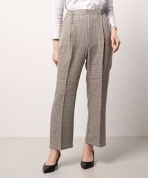ehka sopo | チェック柄裾フレアパンツ(その他パンツ)