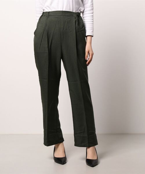 ehka sopo（エヘカソポ）の「チェック柄裾フレアパンツ（その他パンツ・レディース・ブラウン/グレー/グリーン/ミント・ﾌﾘ-）」の19枚目の写真