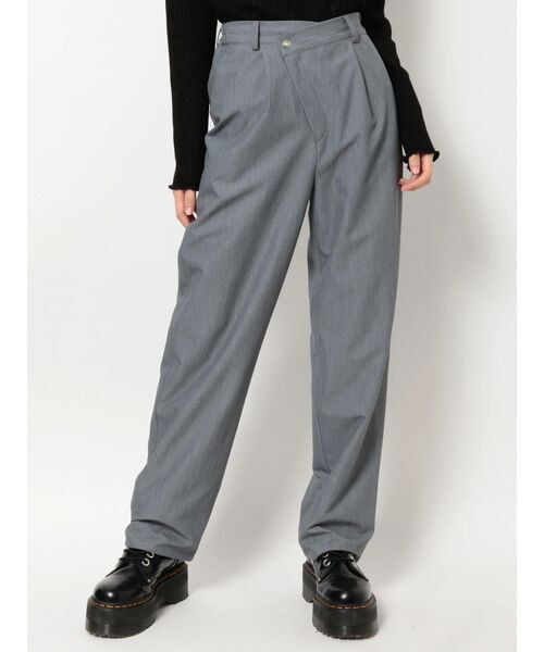 jouetie（ジュエティ）の「アシメウエストパンツ（スラックス・レディース・グレー/ブラック/グリーン/ブルー・MEDIUM）」の3枚目の写真