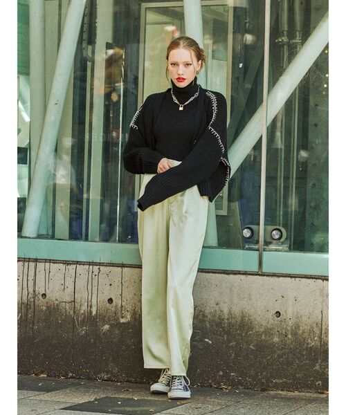 jouetie（ジュエティ）の「アシメウエストパンツ（スラックス・レディース・グレー/ブラック/グリーン/ブルー・MEDIUM）」の12枚目の写真