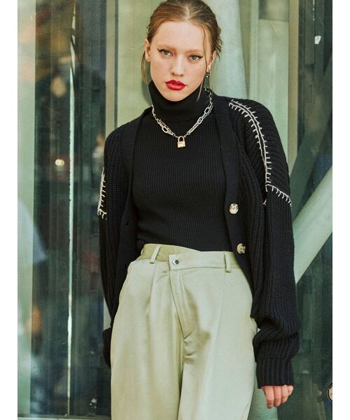 jouetie（ジュエティ）の「アシメウエストパンツ（スラックス・レディース・グレー/ブラック/グリーン/ブルー・MEDIUM）」の13枚目の写真