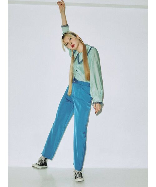 jouetie（ジュエティ）の「アシメウエストパンツ（スラックス・レディース・グレー/ブラック/グリーン/ブルー・MEDIUM）」の15枚目の写真