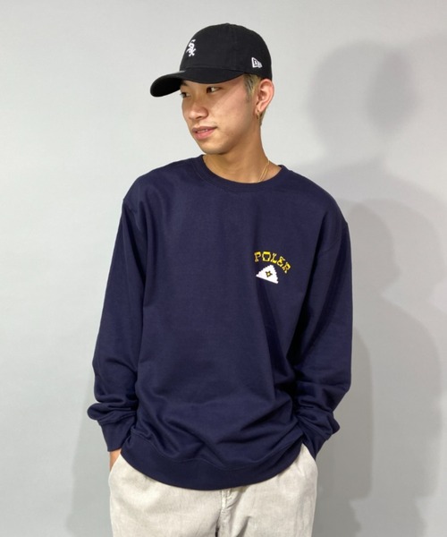 POLeR(ポーラー)の「【ZOZOTOWN限定アイテム】POLER/ポーラー ルーズシルエット バックプリントスウェット 213APM2503(スウェット・メンズ・ネイビー/カーキ・M/L)」の3枚目の写真