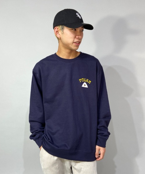 POLeR(ポーラー)の「【ZOZOTOWN限定アイテム】POLER/ポーラー ルーズシルエット バックプリントスウェット 213APM2503(スウェット・メンズ・ネイビー/カーキ・M/L)」の19枚目の写真