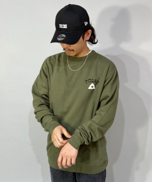 POLeR(ポーラー)の「【ZOZOTOWN限定アイテム】POLER/ポーラー ルーズシルエット バックプリントスウェット 213APM2503(スウェット・メンズ・ネイビー/カーキ・M/L)」の7枚目の写真