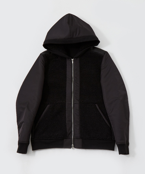 5351 POUR LES HOMMES（ゴーサンゴーイチプールオム）の「【LEON別注】コンビネーション ボアパーカー（ブルゾン・メンズ・ホワイト/ブラック・48/50/46/44）」の2枚目の写真