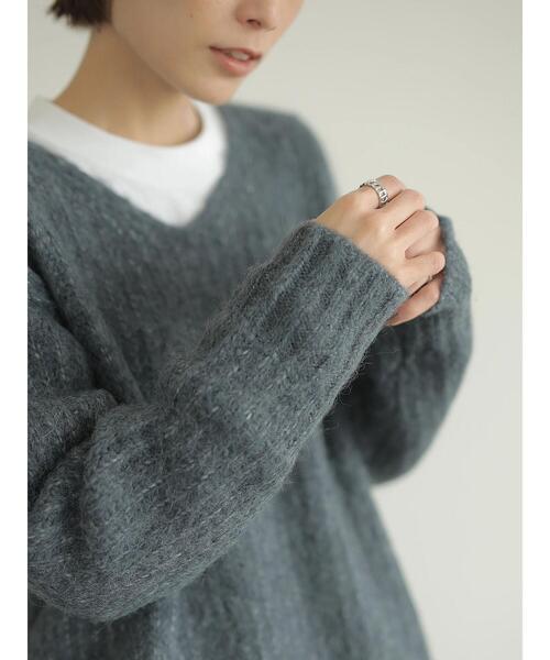 rem closet(レムクローゼット)の「ローゲージニット(ニット/セーター・レディース・ブルー/アイボリー・S)」の20枚目の写真