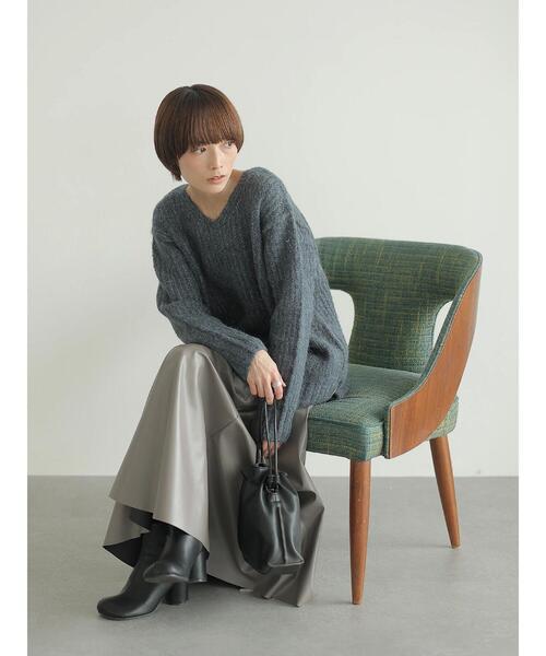 rem closet(レムクローゼット)の「ローゲージニット(ニット/セーター・レディース・ブルー/アイボリー・S)」の21枚目の写真