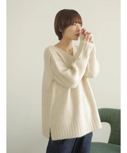 rem closet(レムクローゼット)の「ローゲージニット(ニット/セーター・レディース・ブルー/アイボリー・S)」の22枚目の写真