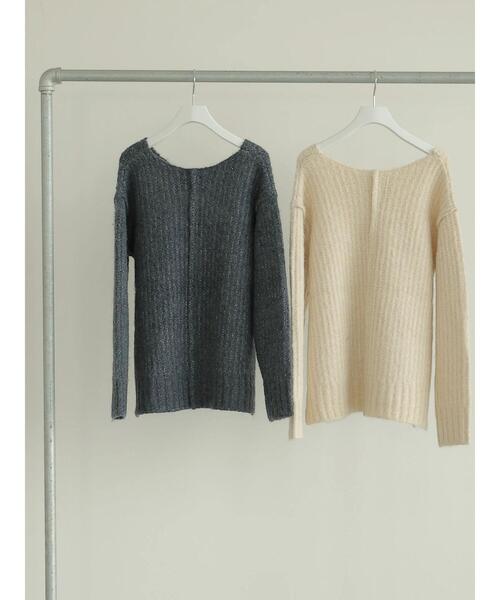 rem closet(レムクローゼット)の「ローゲージニット(ニット/セーター・レディース・ブルー/アイボリー・S)」の13枚目の写真