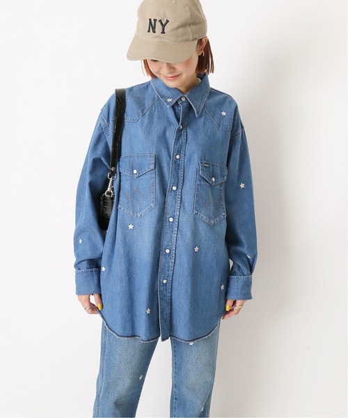 U by SPICK&SPAN(ユーバイスピックアンドスパン)の「【Wrangler/ラングラー】 Embroidery デニムシャツ◆(シャツ/ブラウス・レディース・ブルー・FREE)」の7枚目の写真