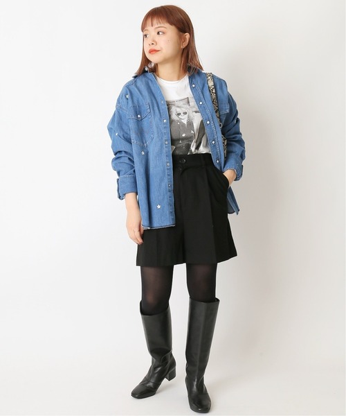 U by SPICK&SPAN(ユーバイスピックアンドスパン)の「【Wrangler/ラングラー】 Embroidery デニムシャツ◆(シャツ/ブラウス・レディース・ブルー・FREE)」の3枚目の写真