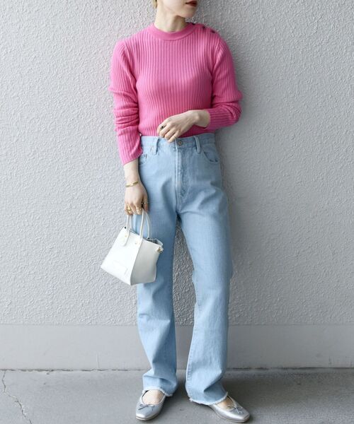 SHIPS any（シップス エニィ）の「SHIPS any:〈ウォッシャブル〉フレア デニムパンツ［SHIPS any DENIM］（デニムパンツ・レディース・ライトブルー/ブルー・40/38/36）」の19枚目の写真