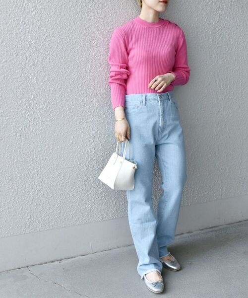 SHIPS any（シップス エニィ）の「SHIPS any:〈ウォッシャブル〉フレア デニムパンツ［SHIPS any DENIM］（デニムパンツ・レディース・ライトブルー/ブルー・40/38/36）」の21枚目の写真