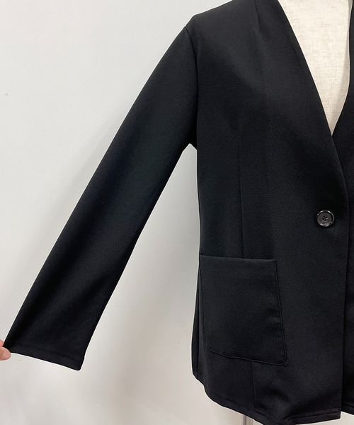 PICCIN(ピッチン)の「カラーレスジャケット(テーラードジャケット・レディース・ライトグレー/ブラック・M/L)」の10枚目の写真