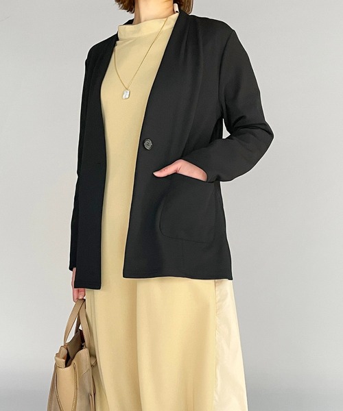 PICCIN(ピッチン)の「カラーレスジャケット(テーラードジャケット・レディース・ライトグレー/ブラック・M/L)」の18枚目の写真