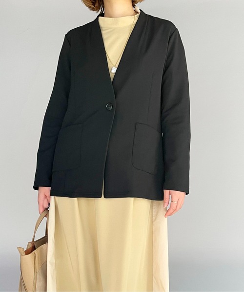 PICCIN(ピッチン)の「カラーレスジャケット(テーラードジャケット・レディース・ライトグレー/ブラック・M/L)」の20枚目の写真