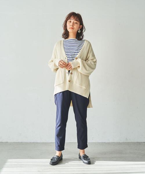 【WEB限定】レディなエッセンスが漂う。ボーダーバスクシャツ