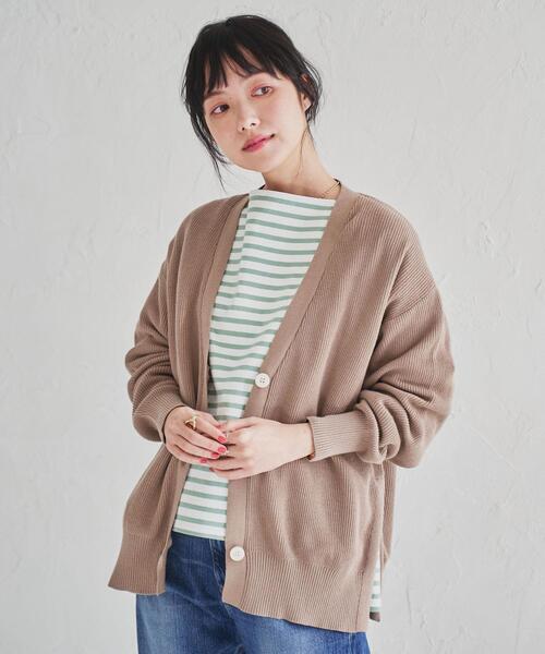 【WEB限定】レディなエッセンスが漂う。ボーダーバスクシャツ