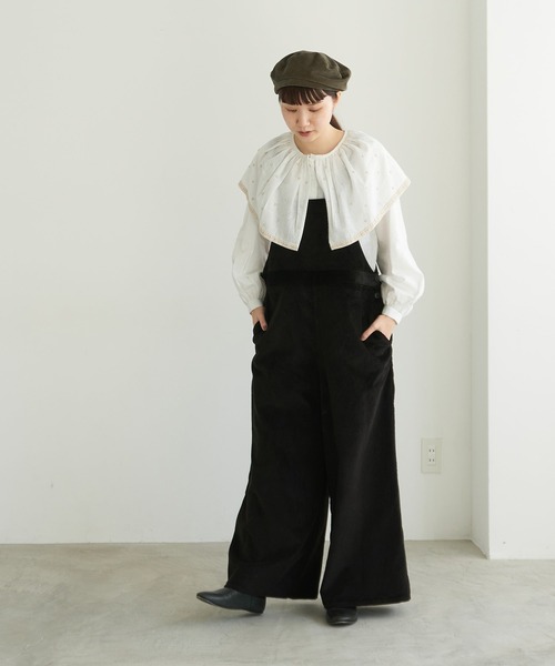 note et silence （ノートエシロンス）の「【 AMB100貨 】  サロペット（サロペット/オーバーオール・レディース・ブラック・FREE）」の6枚目の写真