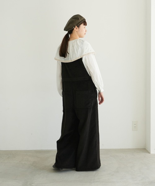 note et silence （ノートエシロンス）の「【 AMB100貨 】  サロペット（サロペット/オーバーオール・レディース・ブラック・FREE）」の4枚目の写真