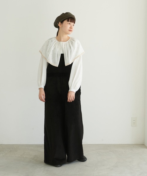 note et silence （ノートエシロンス）の「【 AMB100貨 】  サロペット（サロペット/オーバーオール・レディース・ブラック・FREE）」の2枚目の写真