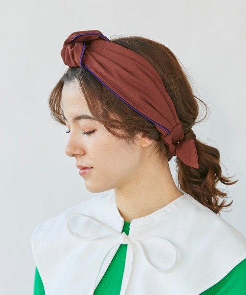 kaorinomori(カオリノモリ)の「カオリノモリ リグヘアバンド(ヘアバンド・レディース・ブラウン/ライトベージュ/オレンジ・FREE)」の19枚目の写真