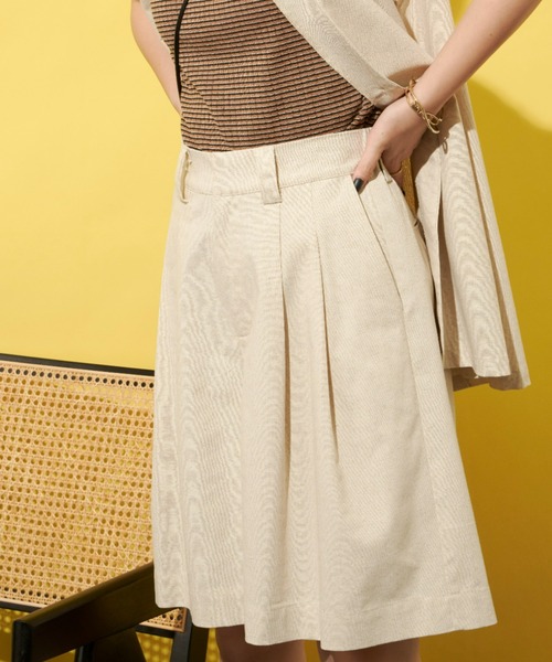 Aunt Marie's（アントマリーズ）の「リネンブレンドツータックショートパンツ  (セットアップ対応)（その他パンツ・レディース・ブラック/ブラウン/ナチュラル・FREE）」の15枚目の写真