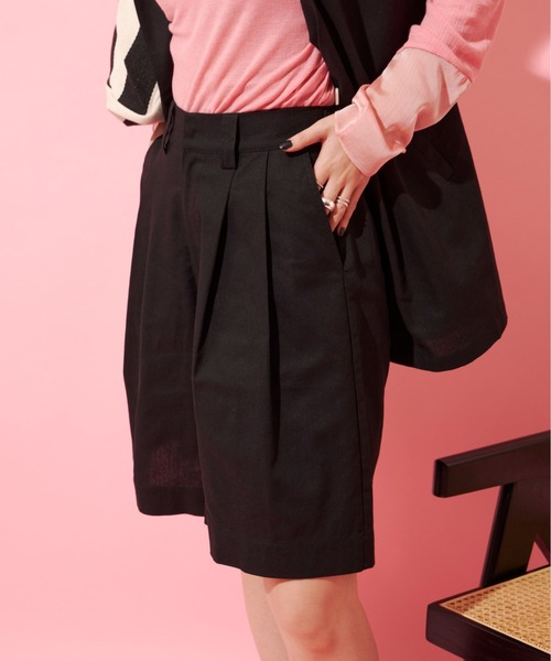 Aunt Marie's（アントマリーズ）の「リネンブレンドツータックショートパンツ  (セットアップ対応)（その他パンツ・レディース・ブラック/ブラウン/ナチュラル・FREE）」の17枚目の写真