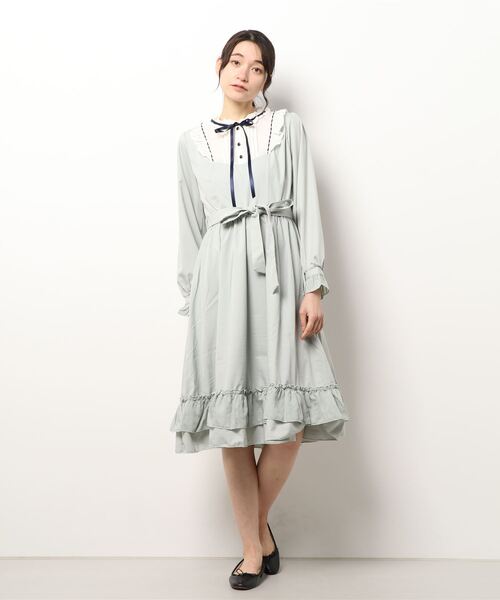 ブロッキングロングワンピース ワンピース Axes Femme アクシーズファム のファッション通販 Zozotown