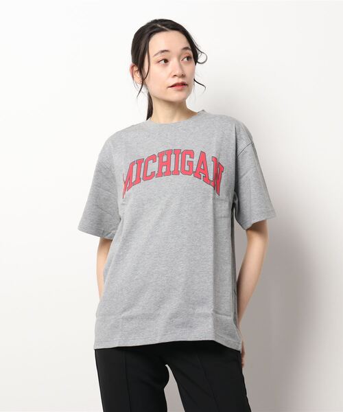 ARCHIVER(アーカイバ)の「【Bl】半袖プリントTシャツ カットソー(Tシャツ/カットソー・レディース・スミクロ/杢グレー/ホワイト・MEDIUM/LARGE/FREE)」の5枚目の写真