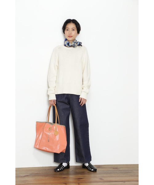human woman（ヒューマンウーマン）の「◆JACK GOMME TOTE BAG（トートバッグ・レディース・ホワイト/ピンク・ﾌﾘ-）」の11枚目の写真
