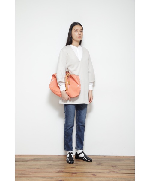 human woman（ヒューマンウーマン）の「◆JACK GOMME TOTE BAG（トートバッグ・レディース・ホワイト/ピンク・ﾌﾘ-）」の12枚目の写真
